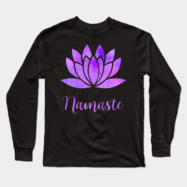 Flower of Life Namaste Long Sleeve T-Shirt by LebensART